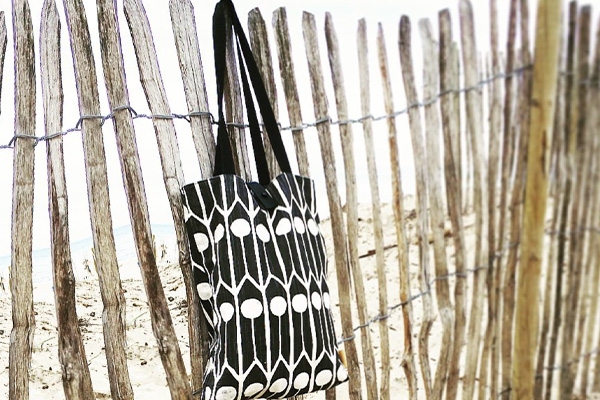 リトルファント ショッパー バッグ Feather Black/White
