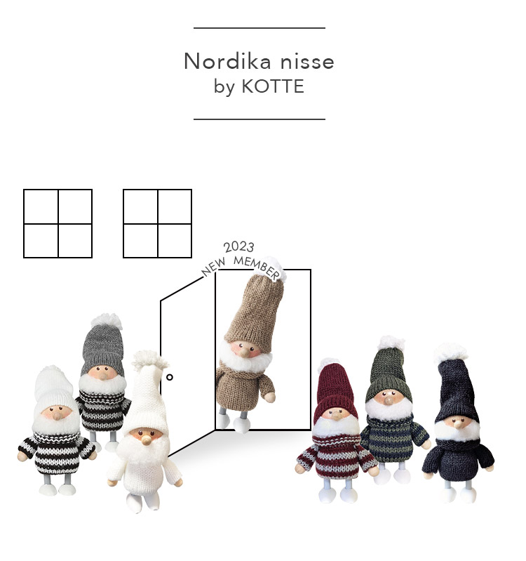 NORDIKA nisse(ノルディカ ニッセ） ボーダー グレー Nordika nisse by
