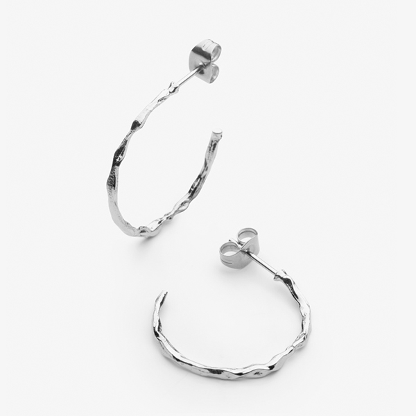 【本物新品保証】 Chunky スクルツナ Loop NO.1252-M スチール ピアス Earring アクセサリー