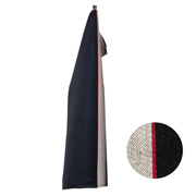 クラスボルス　Gardet with black stripe　キッチンタオル　Black/Beige with red stripe