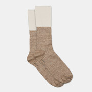 aiayu  Linen Rib Socks（靴下） Mix Linenベージュ