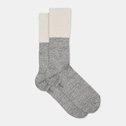 aiayu  Linen Rib SocksiCj Mix Grey O[